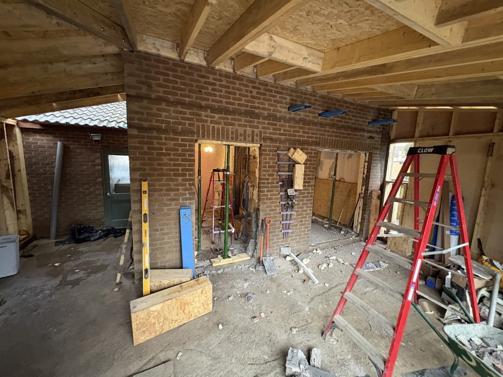Knock-through — opening up into the existing house — extensions by Jenga Joiners in East Kilbride